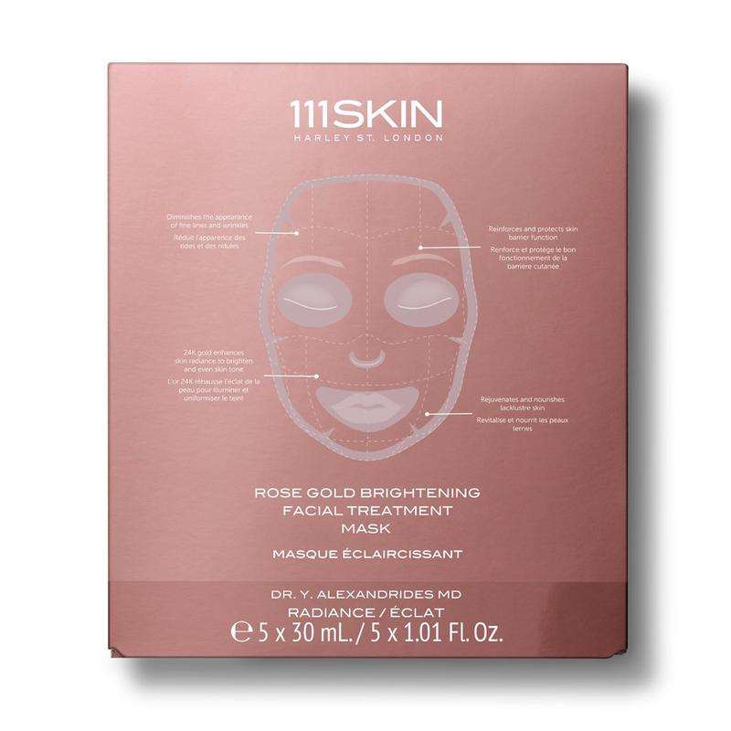 Rose Gold Brightening Facial Treatment Mask-Box Of 5